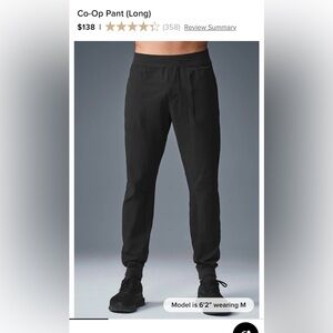 ALO Yoga Men's Black Co-Op Pants
